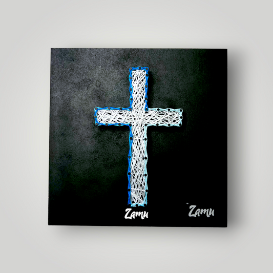 "Sacred Embrace: Christianity Cross Symbol Wall/Desk Accessory for Faith and Inspiration"