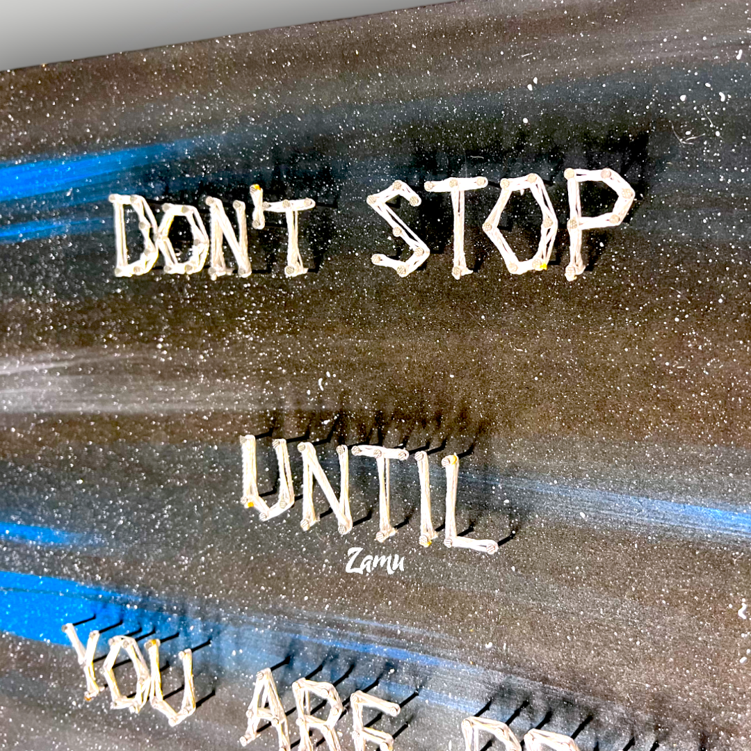 "Unleash Your Potential: "Don't Stop Until You Are Proud" String Art Masterpiece"