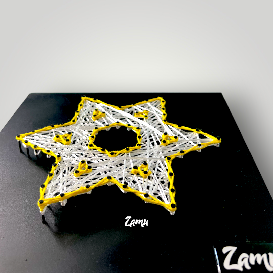 Divine Illumination: Star of David Symbol Wall/Desk Accessory for Faith and Cultural Heritage