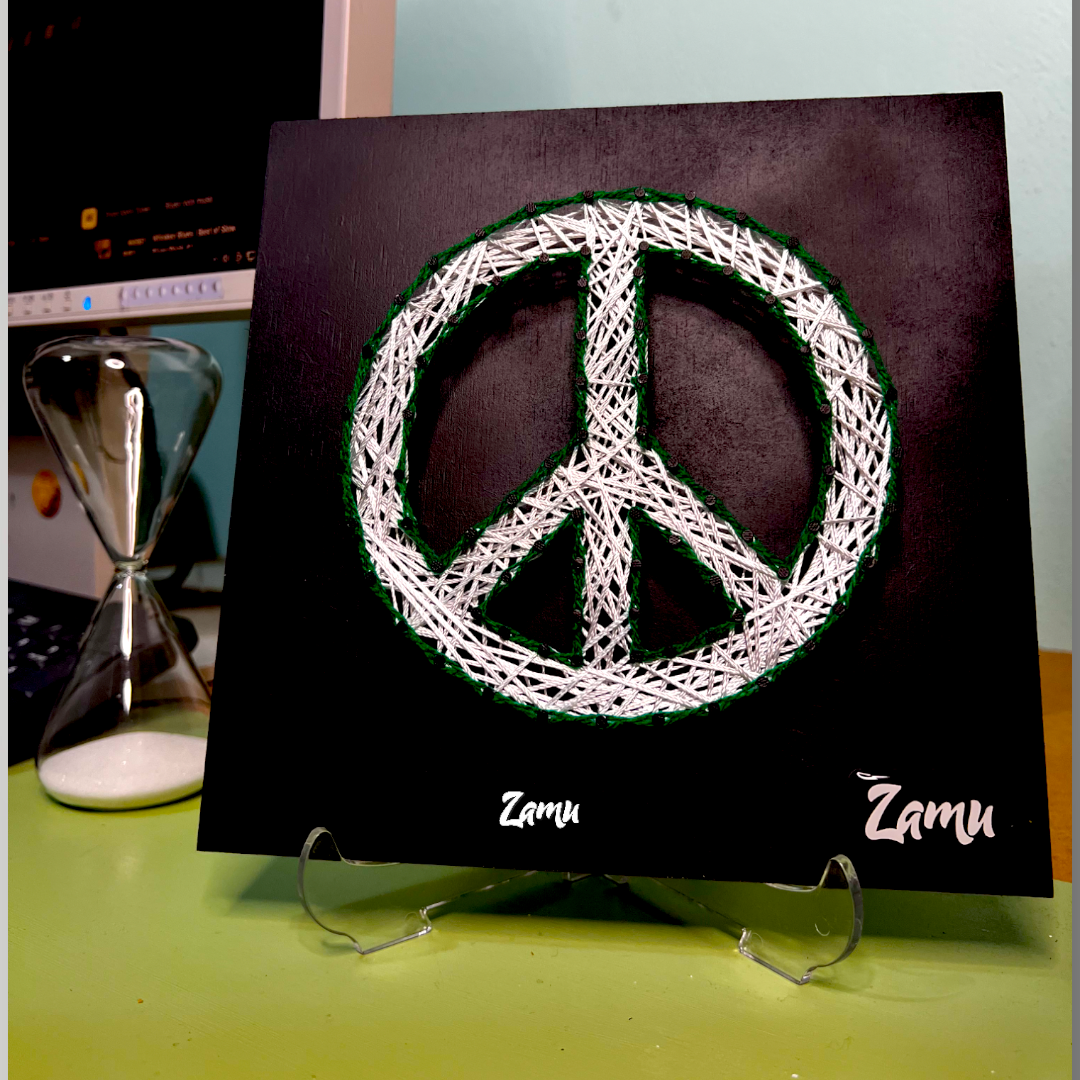 "Embrace Harmony: Peace Symbol Wall/Desk Accessory for a World of Tranquility"