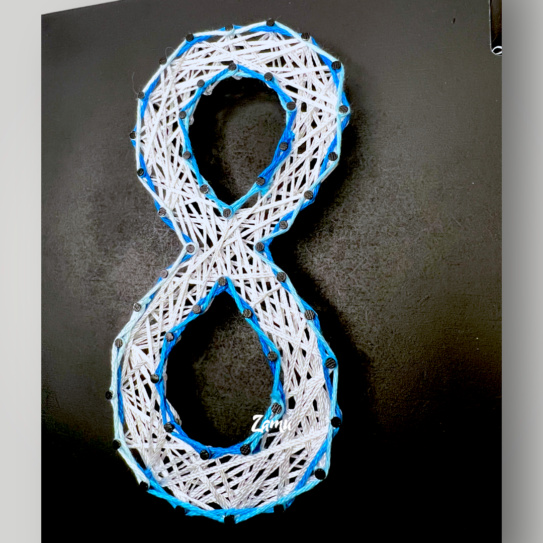 "Eternity Unveiled: Infinity Symbol Wall/Desk Accessory for Limitless Possibilities and Connectedness"