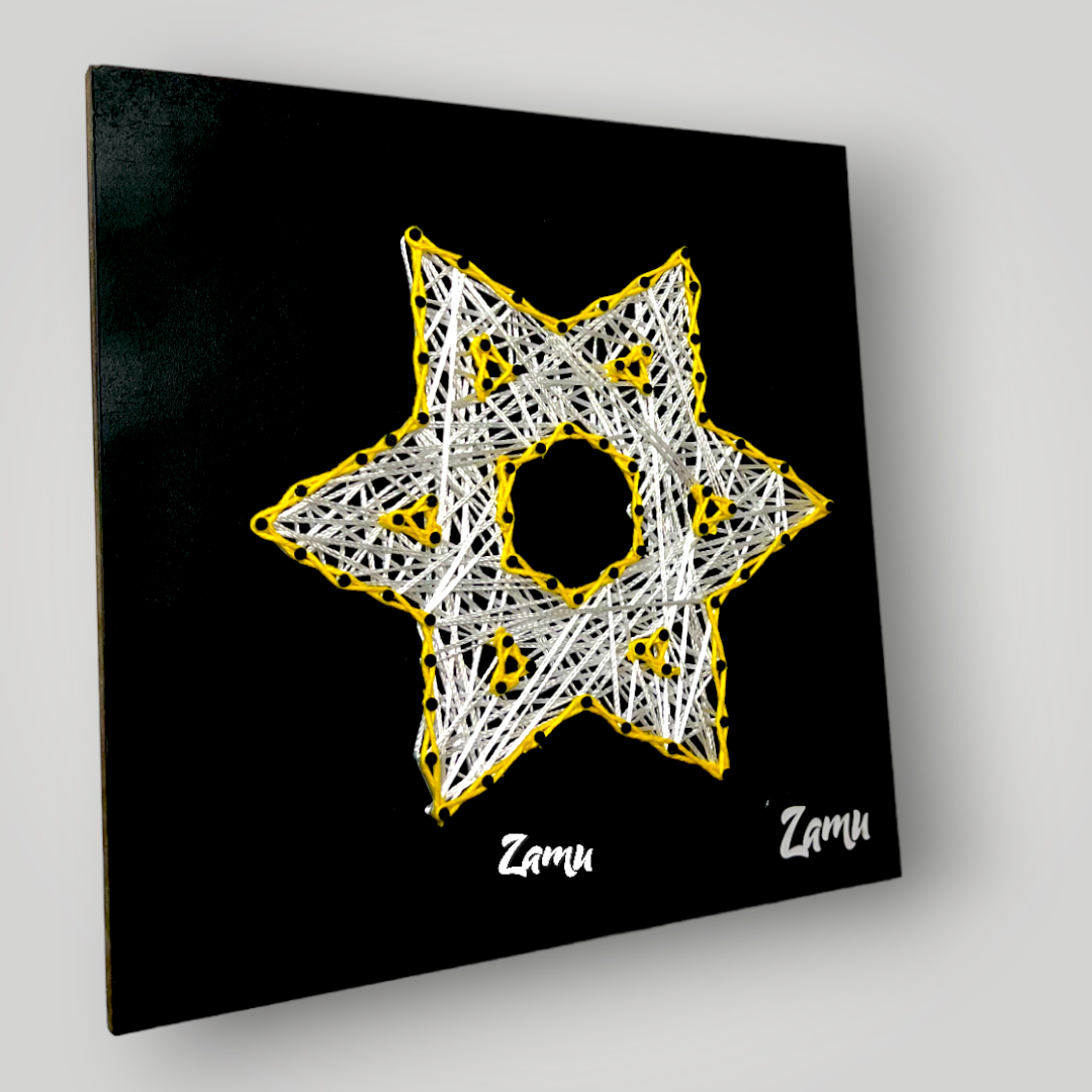 Divine Illumination: Star of David Symbol Wall/Desk Accessory for Faith and Cultural Heritage