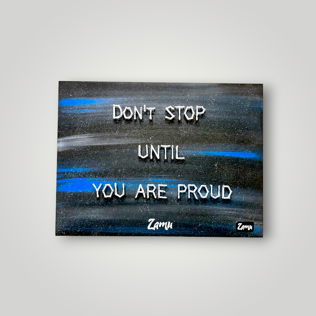 "Unleash Your Potential: "Don't Stop Until You Are Proud" String Art Masterpiece"