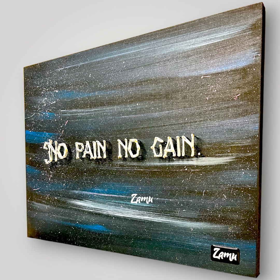 "Unleash Your Potential: "No Pain, No Gain" String Art Masterpiece"