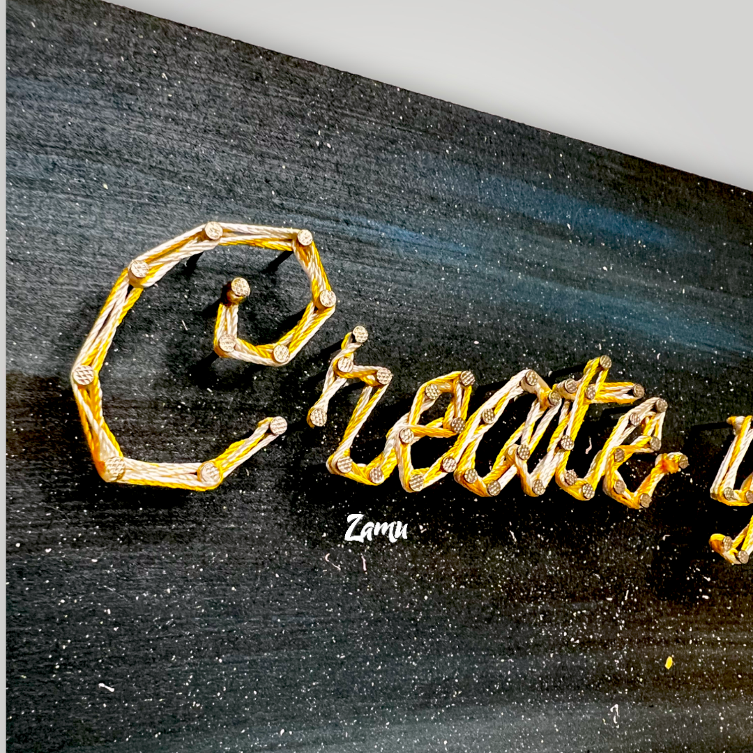 "Unleash Your Creativity: "Create Yourself" String Art Masterpiece"