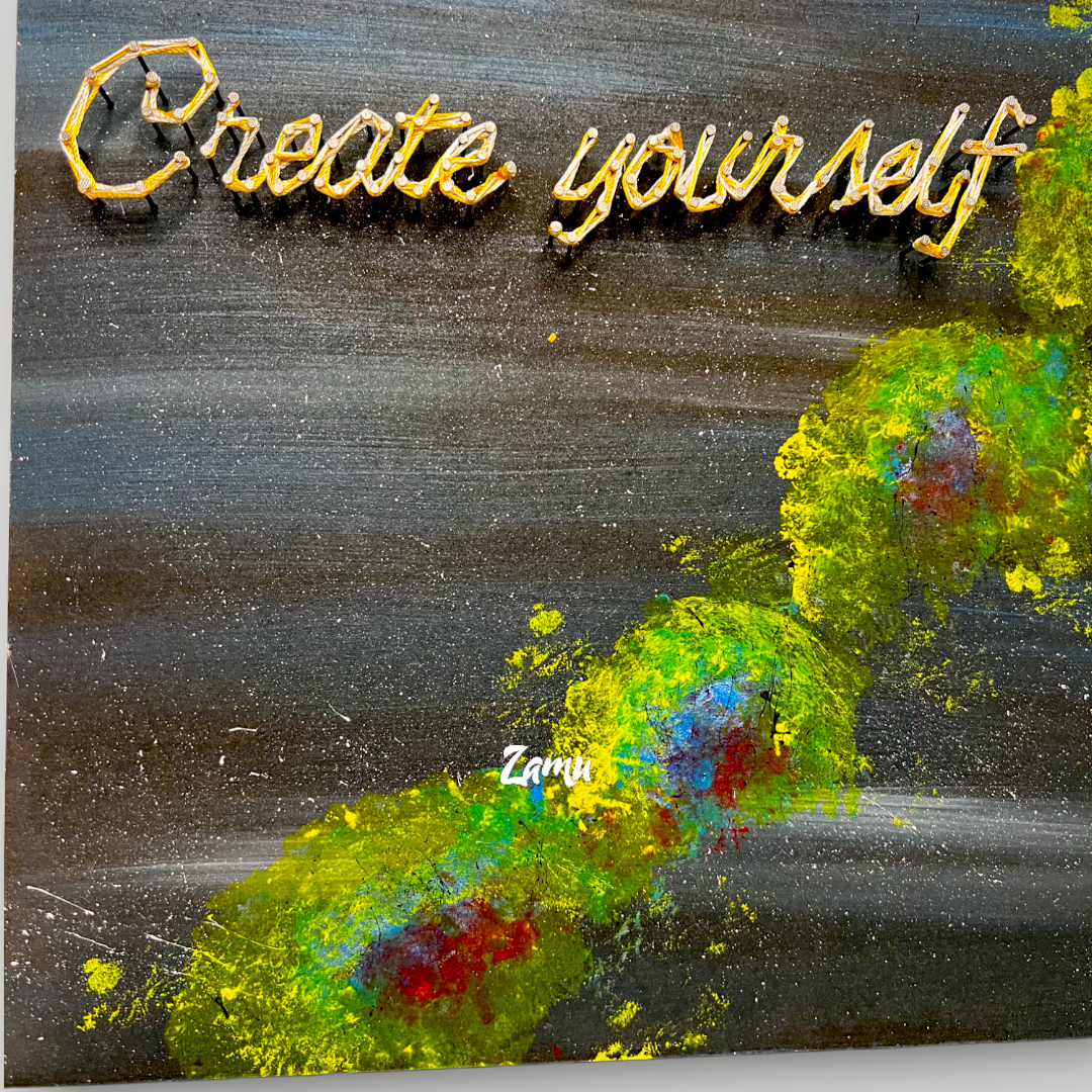 "Unleash Your Creativity: "Create Yourself" String Art Masterpiece"